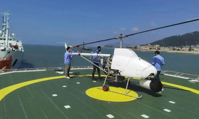 China's AVIC completes onboard test flight for shipborne unmanned helicopter