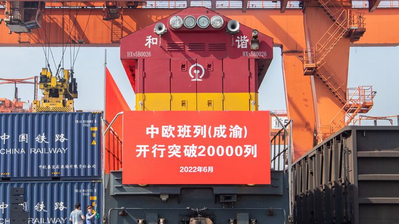 China-Europe freight train services see a sharp rise in July
