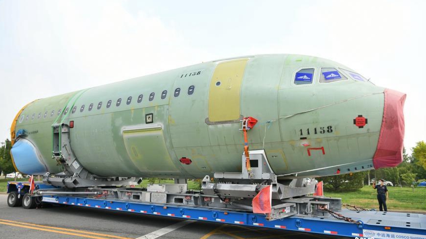 First two large parts of A321 arrive at assembly center in Tianjin