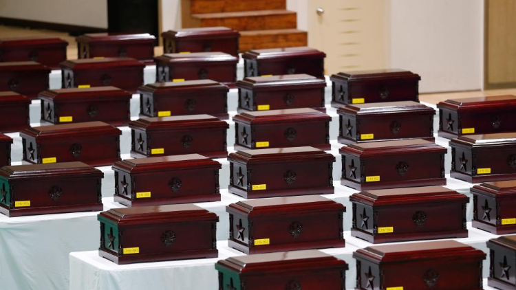 88 martyrs' remains returning to China from South Korea