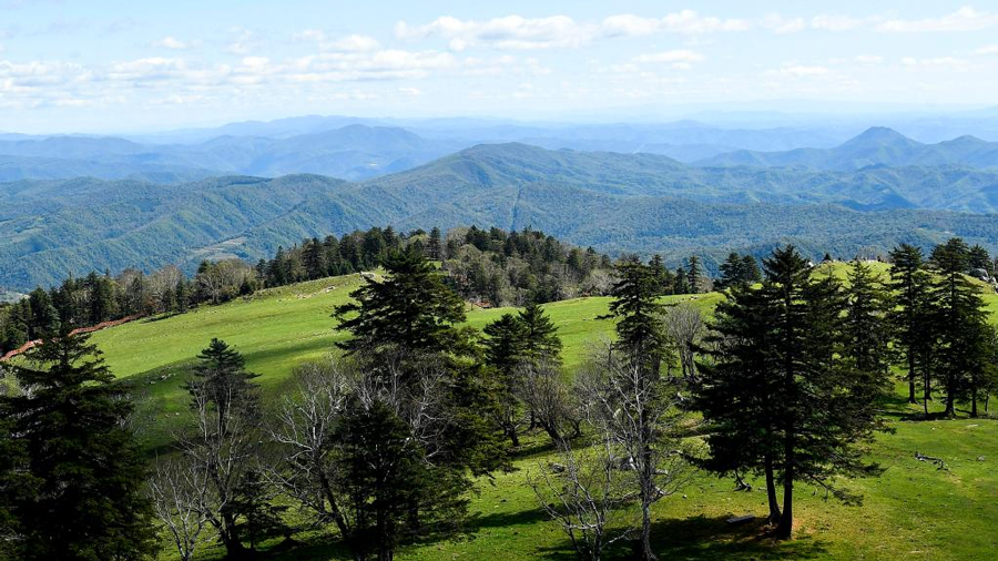 Autumn scenery of Laotudingzi mountain in NE China