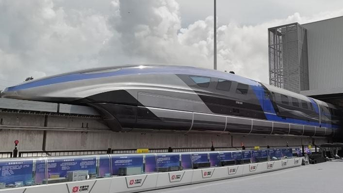 World's fastest maglev train, developed by China, on exhibition in Berlin