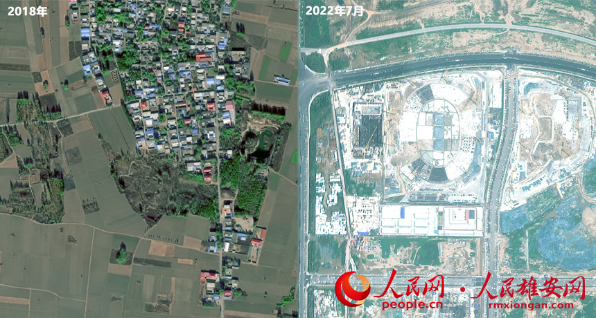 Satellite images show progress of Xiongan New Area over the past five years