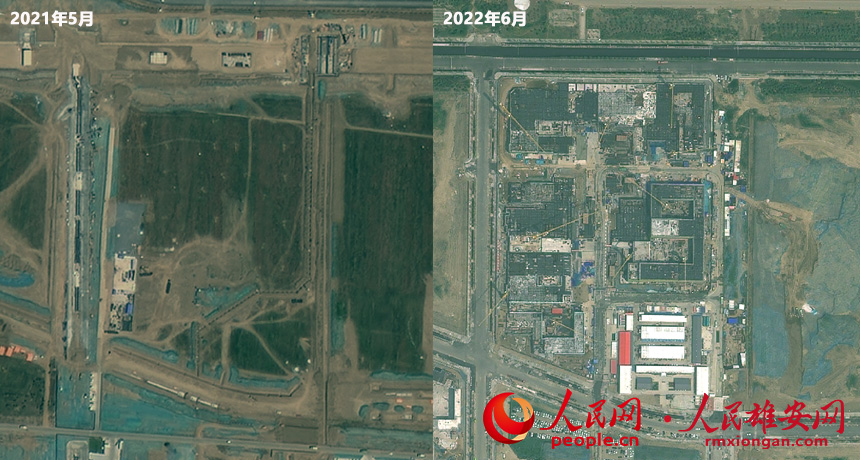 Satellite images show progress of Xiongan New Area over the past five years