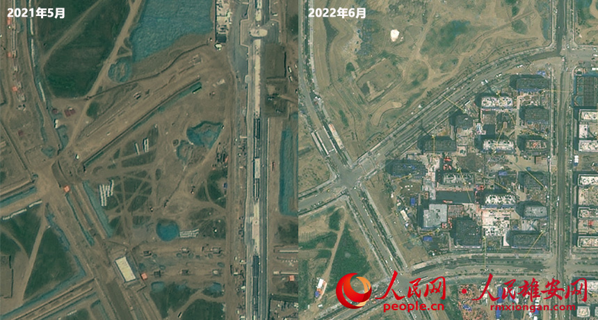 Satellite images show progress of Xiongan New Area over the past five years