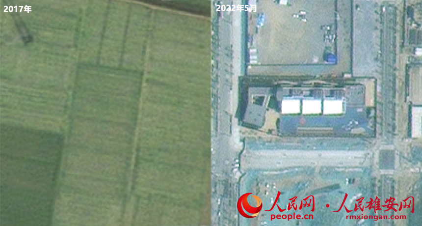 Satellite images show progress of Xiongan New Area over the past five years