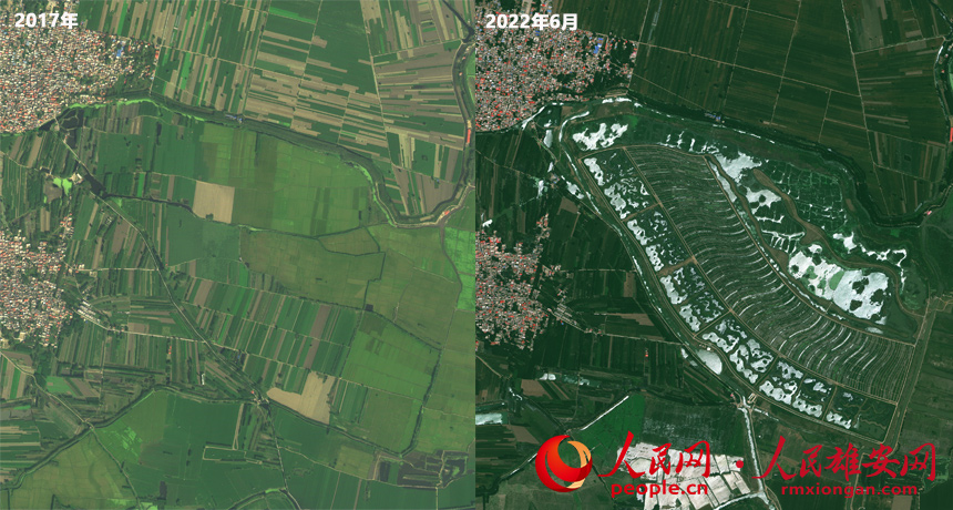 Satellite images show progress of Xiongan New Area over the past five years