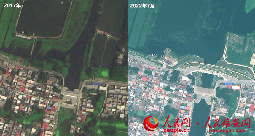 Satellite images show progress of Xiongan New Area over the past five years