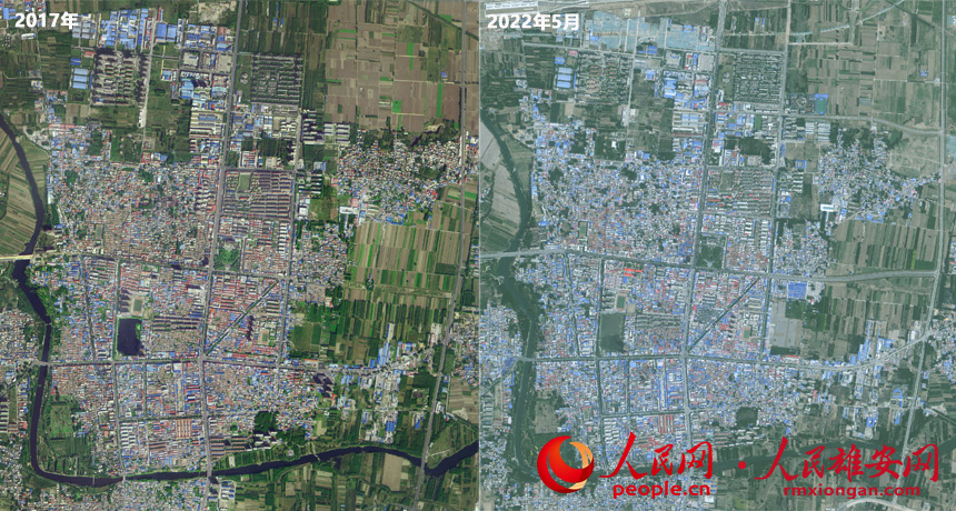 Satellite images show progress of Xiongan New Area over the past five years