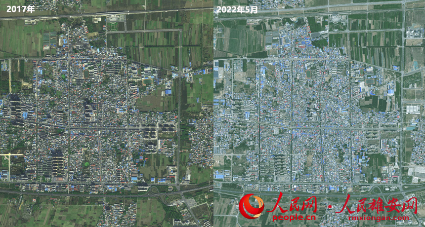 Satellite images show progress of Xiongan New Area over the past five years