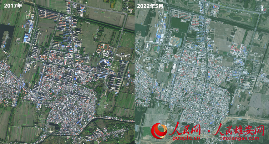 Satellite images show progress of Xiongan New Area over the past five years