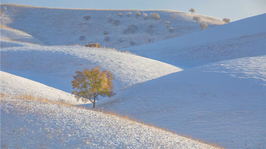 First snow turns 'Apricot Valley' into 'beautiful painting'