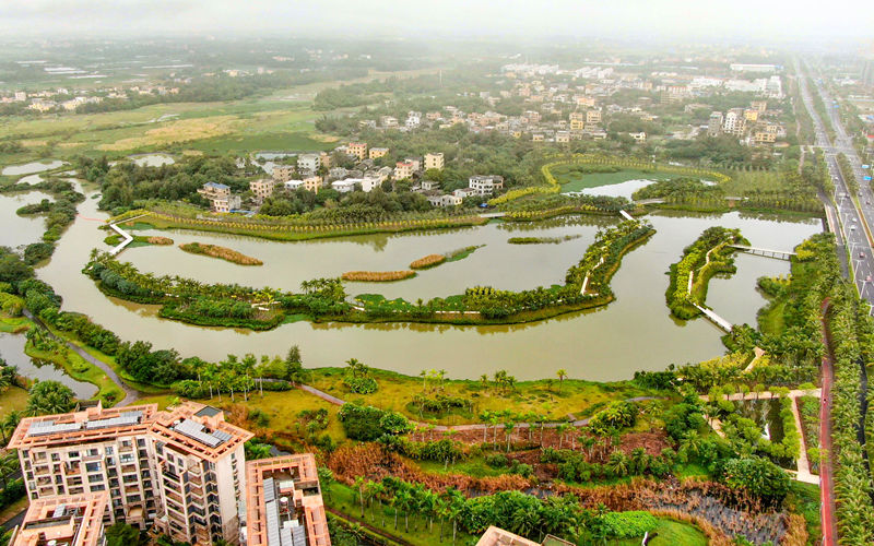 Jiangdong New Area in Haikou, S China's Hainan highlights green development