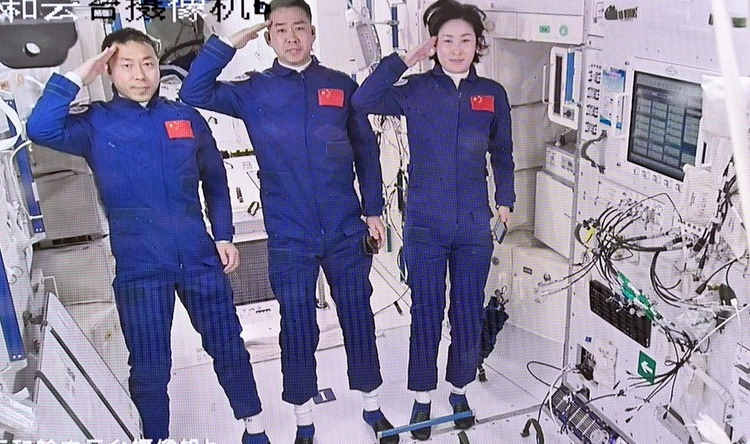 China's Shenzhou-14 separates from space station combination