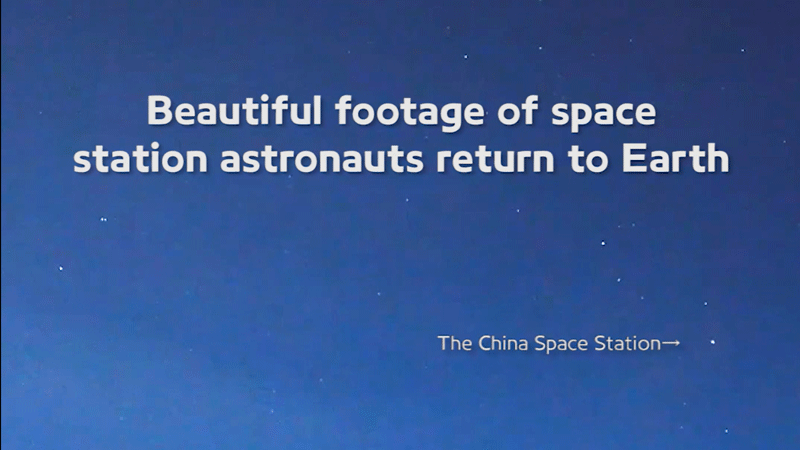 Beautiful footage of space station astronauts return to Earth