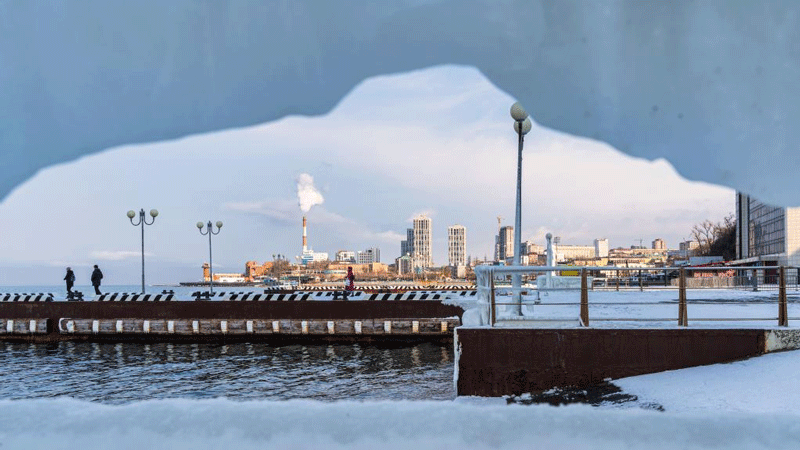 Seaside view in Vladivostok, Russia