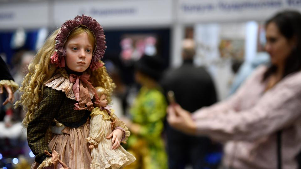 Doll exhibition held in Moscow, Russia