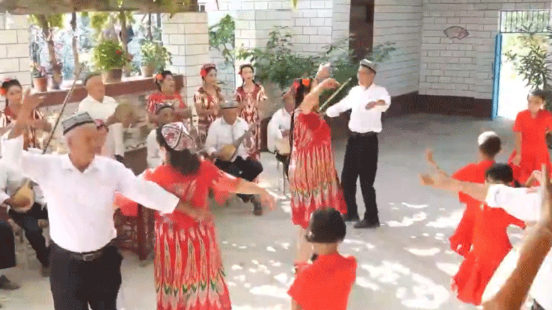Beauty of intangible cultural heritage in Xinjiang's Aksu: Kuqa Sainaimu