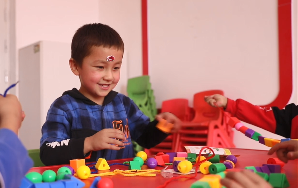 Muzhapaer spends happy time at kindergarten in NW China's Xinjiang