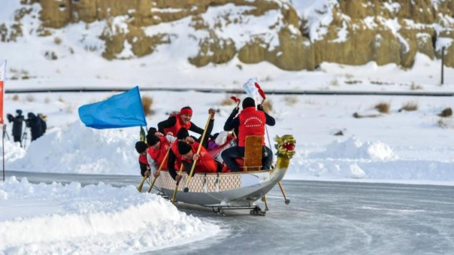 Ice dragon boat race