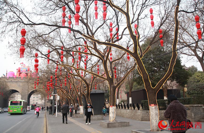 In pics: Markets bustle in Xi'an as Spring Festival draws near