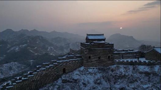 Jinshanling Great Wall after snowfall