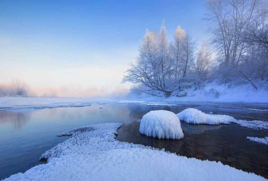 Spectacular rime scenery in 