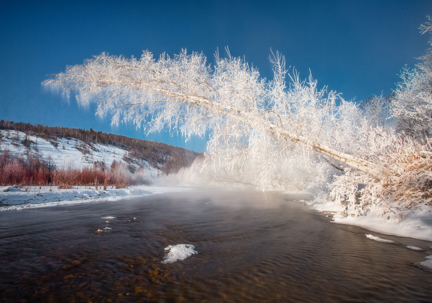 Spectacular rime scenery in 