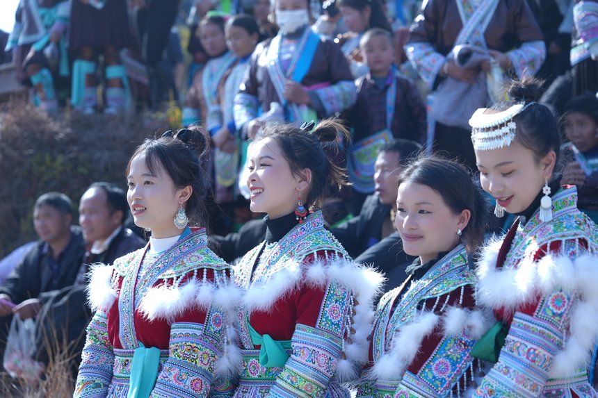 Colorful folklore performances draw tourists to Congjiang county of SW China's Guizhou