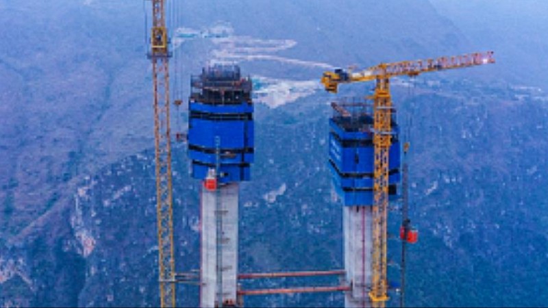 World's highest bridge under construction