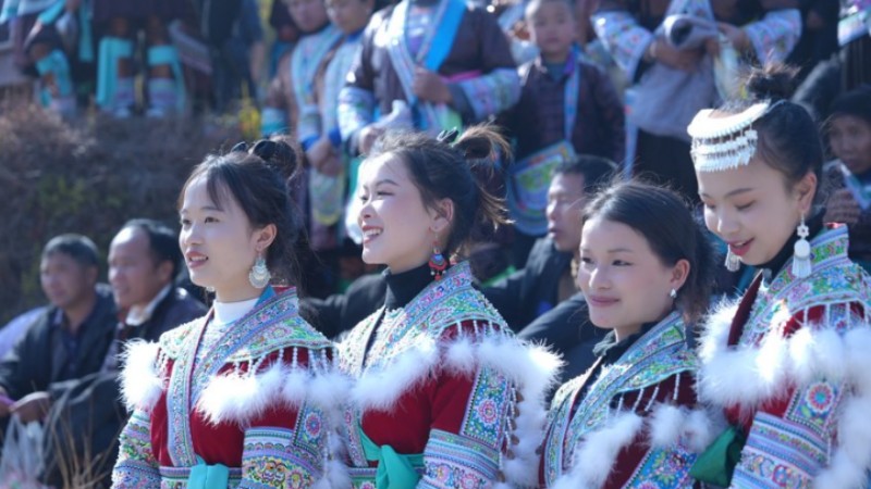 Colorful folklore performances draw tourists to Congjiang county of SW China's Guizhou