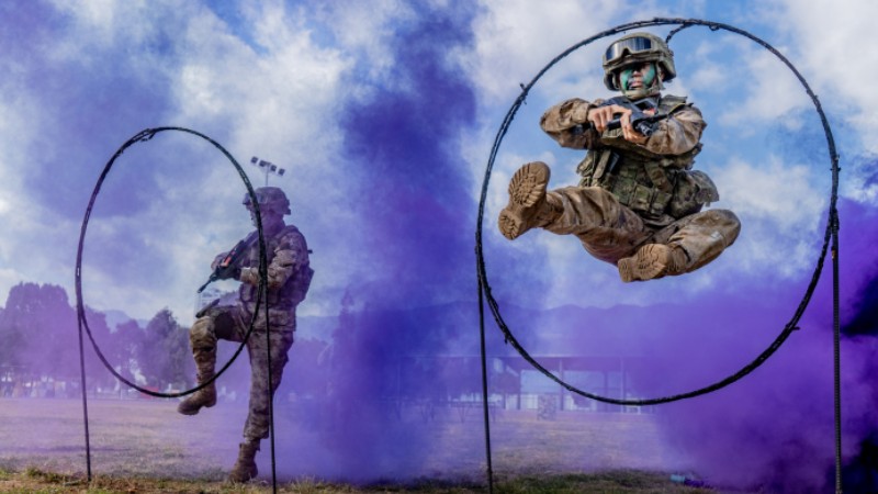 PLA Army soldiers in force-on-force training exercise