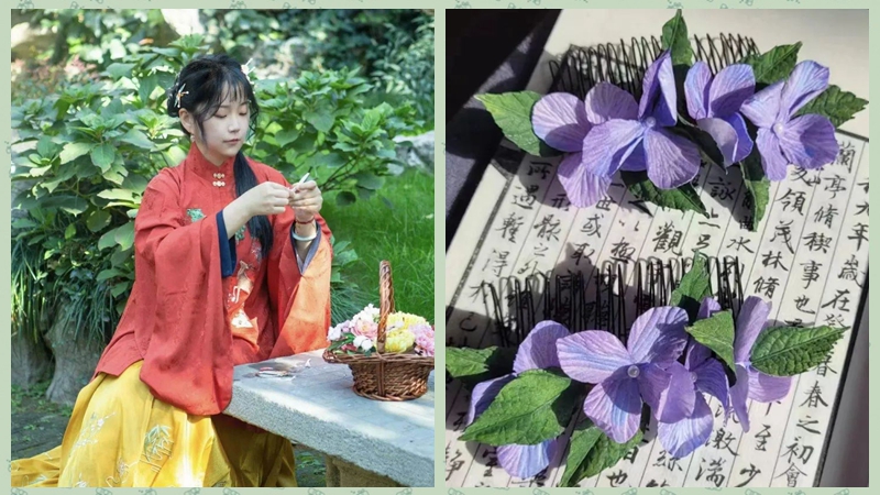 Young artist dedicated to passing down the craft of tongcao flowers making