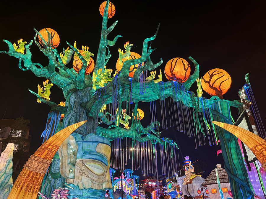 Dazzling Zigong lantern show attract tourists from home and abroad