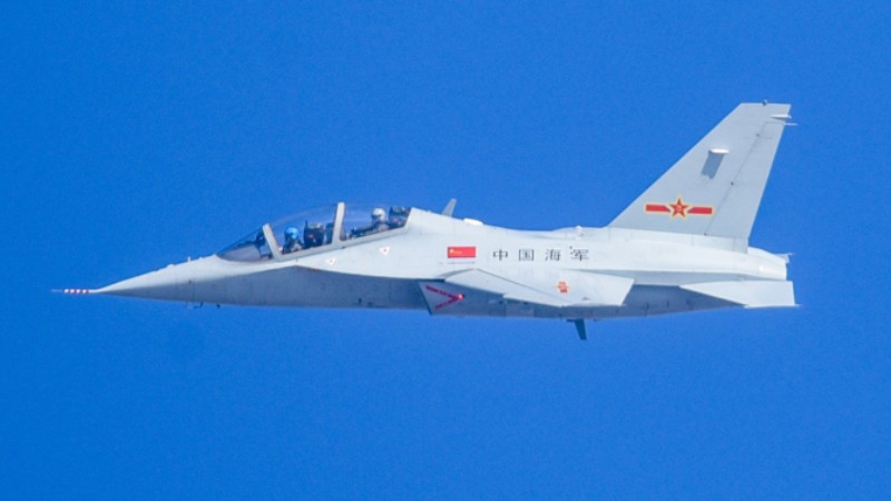 Pilot cadets practice in JL-10 trainer