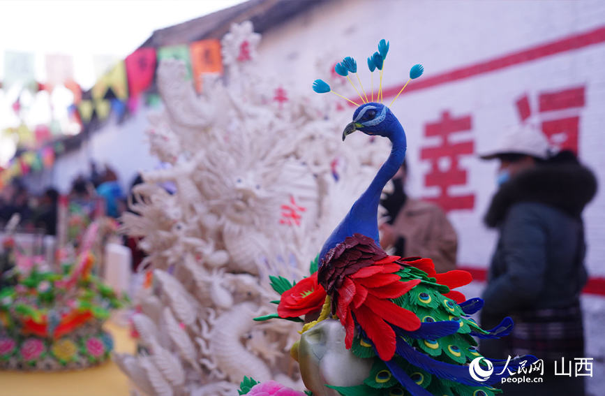 Dough sculpting cultural festival held in N China's Shanxi
