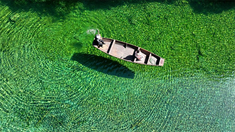 Scenery of Pingshan canyon in Hefeng County, C China's Hubei