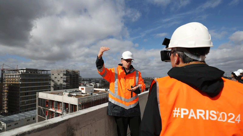 Athletes' village of Paris 2024 Olympic and Paralympic Games under construction