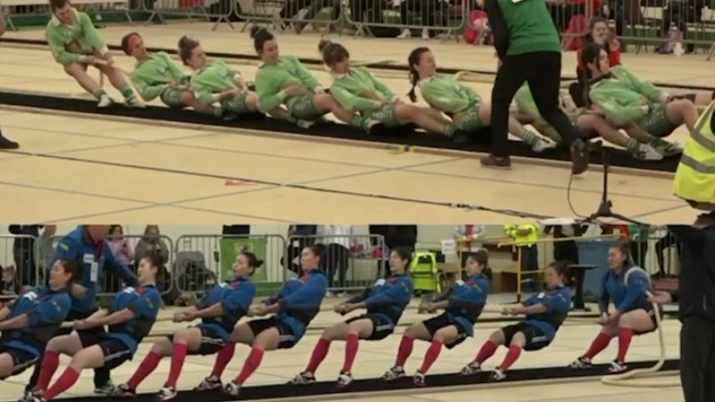 China's Ansteel team wins gold at tug of war championships