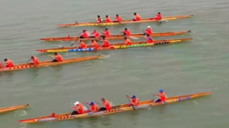 Foshan stages dragon boat race during May Day holiday