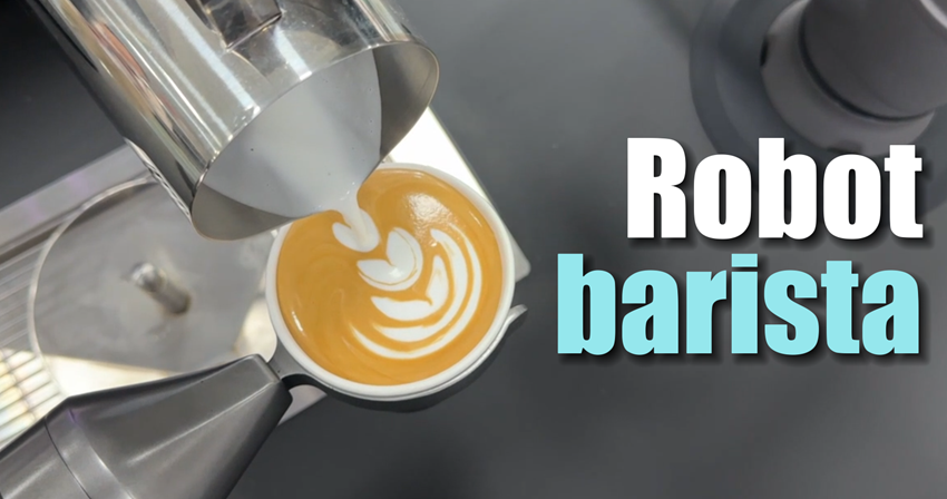 The future is here! Shandong company's robot barista creates precise latte art in 75 seconds