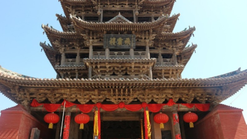 A glimpse of a famous wooden pavilion in China's Shanxi