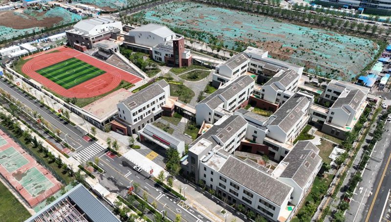 Aerial view of key projects in Xiong'an New Area, north China's Hebei