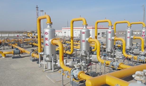 Western most gas transportation station among China's West-to-East pipelines