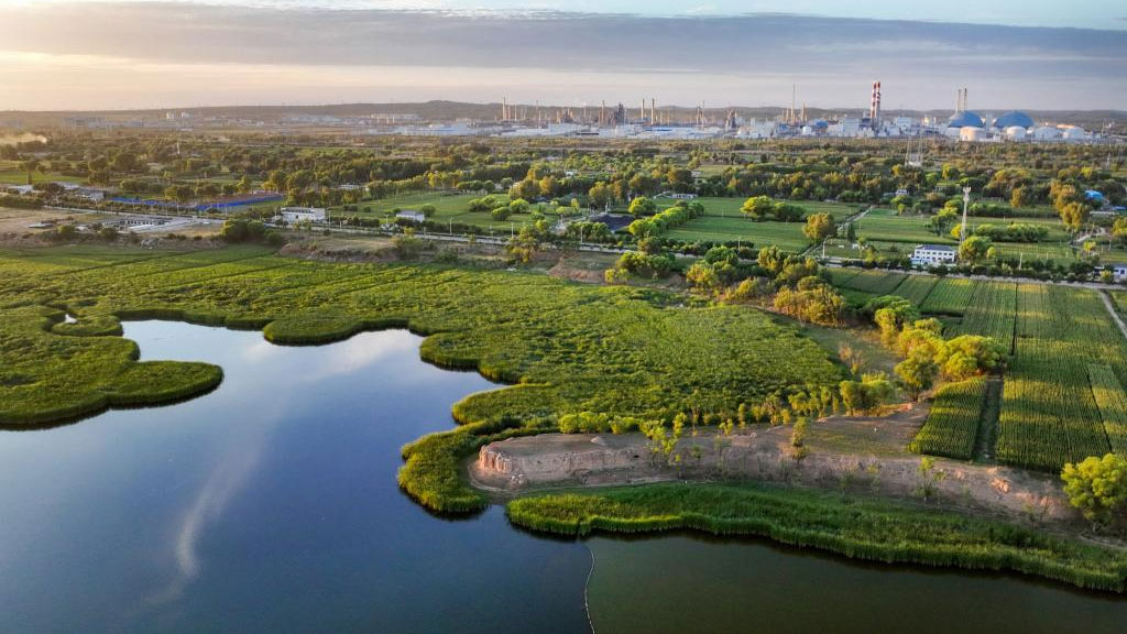 Scenery of Luhe River in Jingbian County, NW China