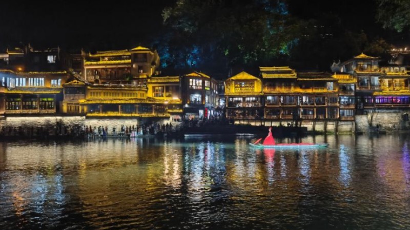 Night view at Fenghuang ancient town, C China