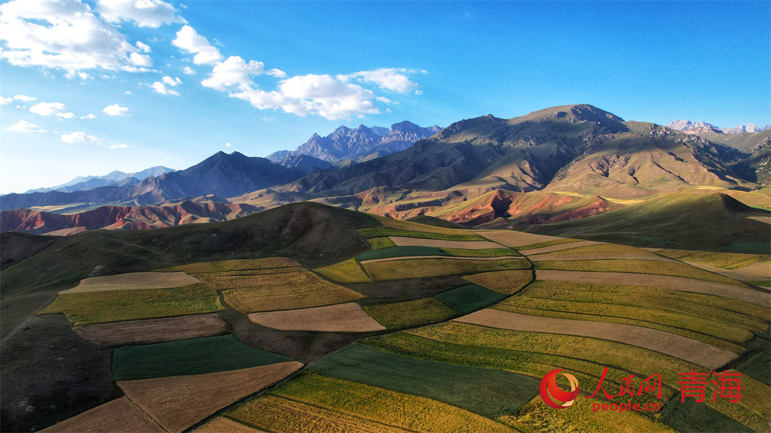 Picturesque autumn scenery at the foot of NW China's Qilian Mountains