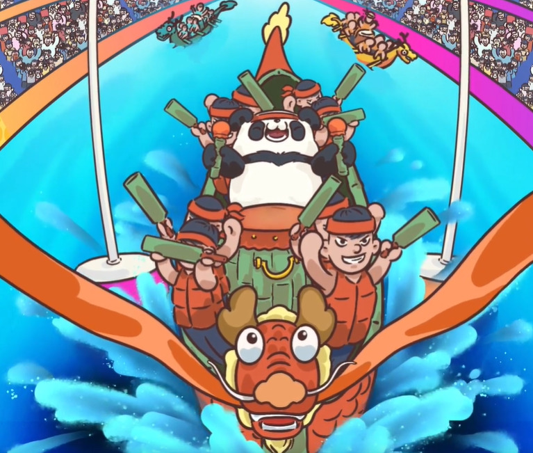 Try Asian Games sports with Pan Panda: Dragon boat