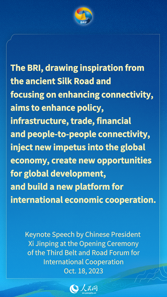 Infographics: Highlights of Xi Jinping's keynote speech at 3rd Belt and Road Forum for Int'l Cooperation