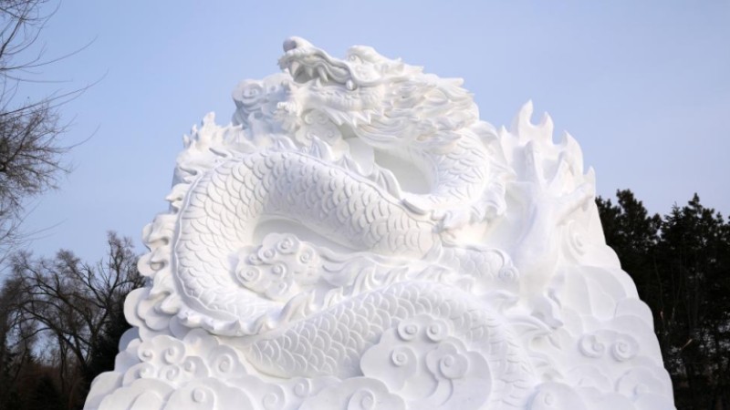NE China's Harbin embraces coming of tourism boom with snow sculptures